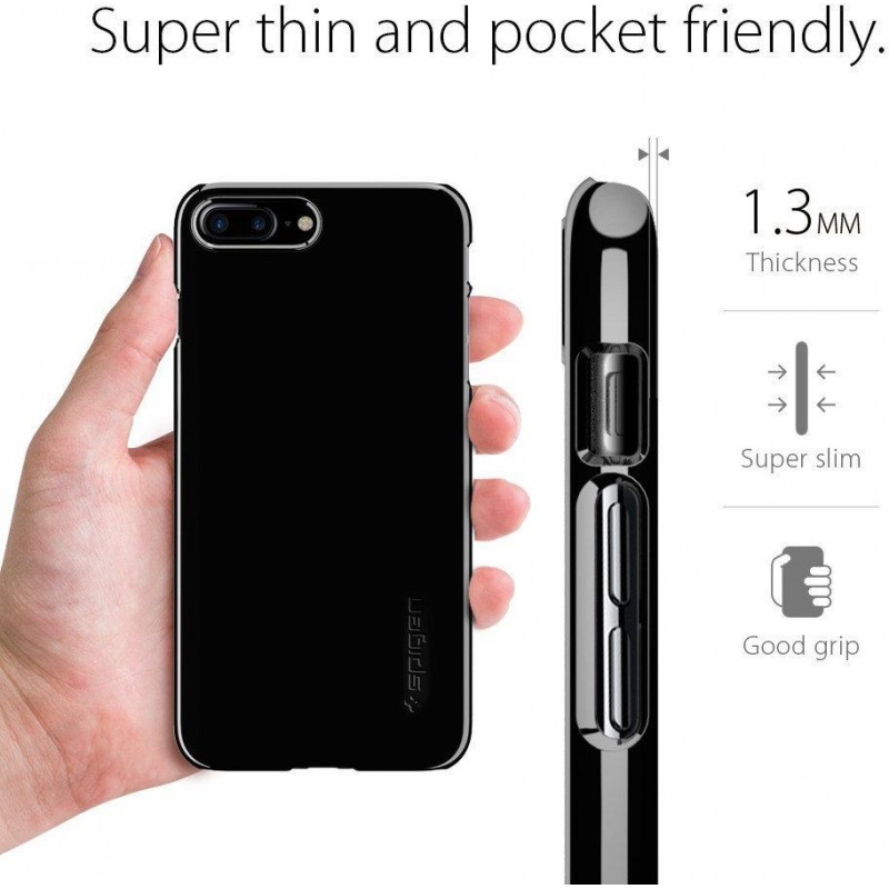 Spigen iPhone 7 PLUS Thin Fit cover / case - Jet Black
